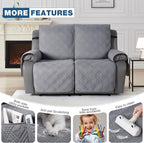 TAOCOCO 100% Waterproof Loveseat Recliner Cover, Non Slip Split Loveseat Covers - Image 6