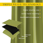 NICETOWN Green Blackout Draperies Curtains - Image 4