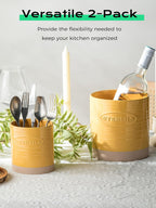 YHOSSEUN Kitchen Utensil Holder Set of 2,Utensil Holder for Kitchen Counter