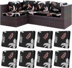 8Pcs Stretch Patio Cushion Covers, Outdoor Couch Covers Replacement, Outdoor by BIETYONE