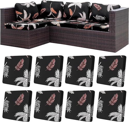 8Pcs Stretch Patio Cushion Covers, Outdoor Couch Covers Replacement, Outdoor by BIETYONE