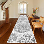 HEBE Hallway Runner Rug 3'x10' Washable Vintage Distressed Area Rugs Non Slip - Image 8