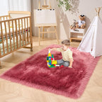 EasyJoy Ultra Soft Fluffy Shaggy Area Rug Faux Fur Rug Chair Cover Seat Pad - Image 4