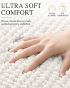 Smiry Thick Bathroom Rugs 30x20, Extra Soft Absorbent Chenille Bath Mat