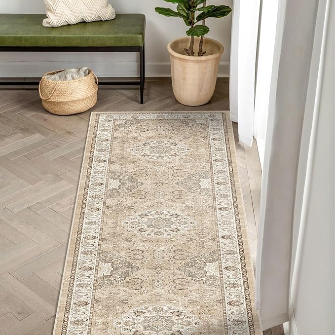 Washable 2x8 Hallway Runner Rug: Vintage Water Resistant Kitchen Entryway Rug - Image 7