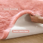 ORINOVA Pink Washable Fluffy Circle Rugs - Image 4