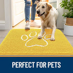OLANLY Dog Door Mat for Muddy Paws 30x20, Paw Print Design, Absorbs Moisture - Image 6