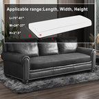 Leather Look Couch Cushion Covers Sofa Seat Slipcovers Sets Couches Furniture - Image 3