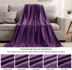 BEDELITE Fleece Blanket Twin Size Purple Throw Blankets - Image 6