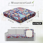 Newwiee 8Pcs Patio Cushion Covers Stretch Outdoor Cushion Cover Replacement - Image 2