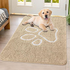 Smiry Dog Door Mat for Muddy Paws, Absorbent Dirt Trapper Non Slip Quick Dry by Smiry