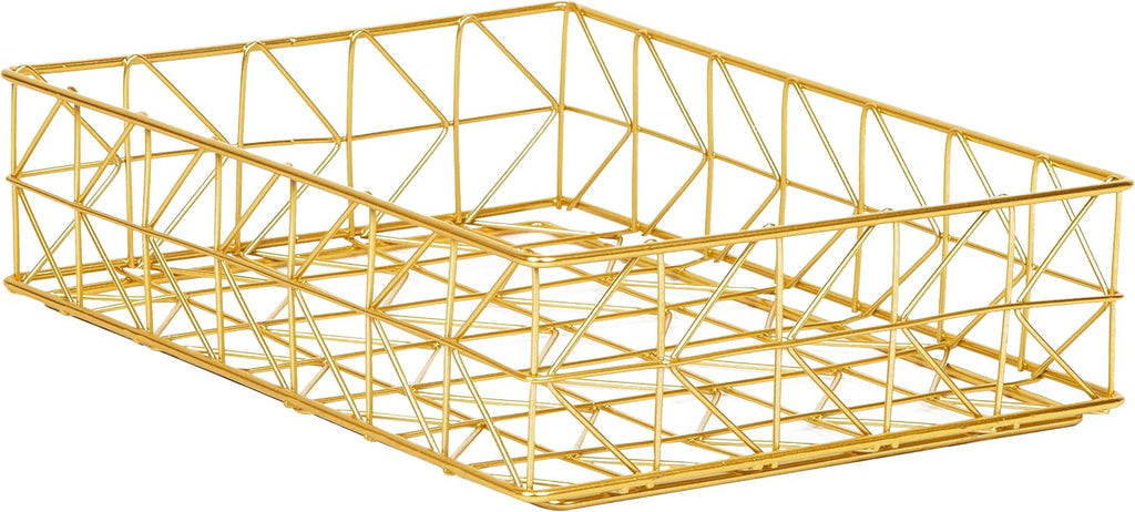 Mind Reader Document Organizer, Desktop Organizer, File Storage, Modern, Office, Metal, Gold
