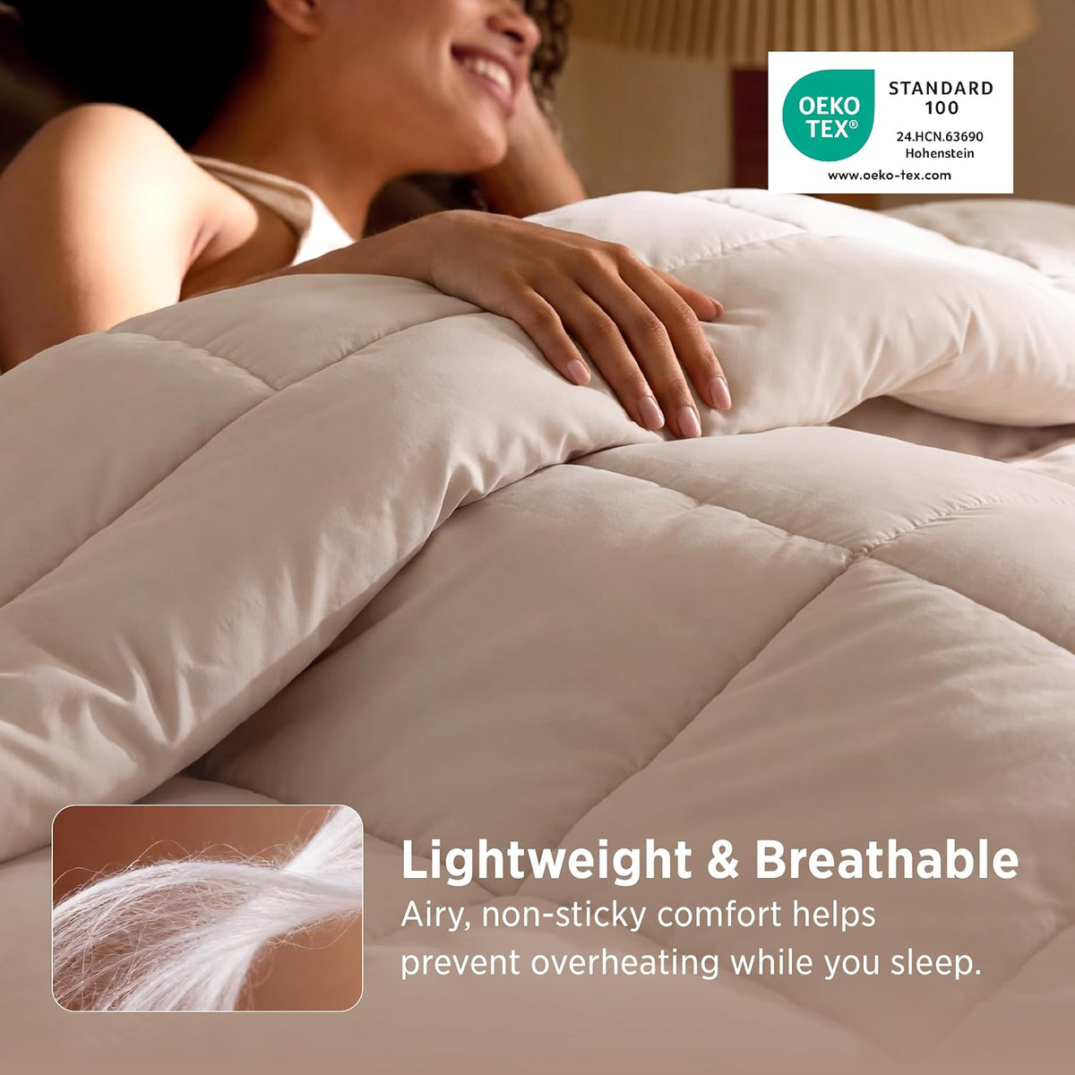 Bedsure Comforter Duvet Insert, Quilted Bedding Blanket, Oeko-TEX