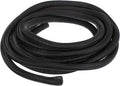 uxcell 20 Ft - 5/8 Inch Split Sleeving, Braided Cable Sleeving, PET Cable Management Wire Sleeve Cord Protector, Wire Wrap Loom Tube for Office Home Devices, Black