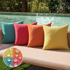 MIULEE Pack of 4 Decorative Outdoor Throw Pillow Covers Linen Waterproof Pillow by MIULEE