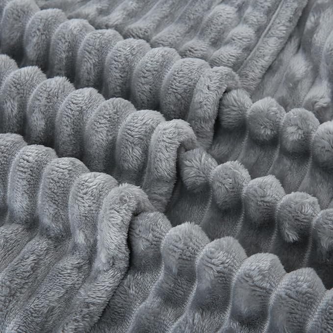 Grey Fleece Throw Blanket 60”×80” - Image 6