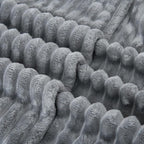 Grey Fleece Throw Blanket 108”×90” - Image 6