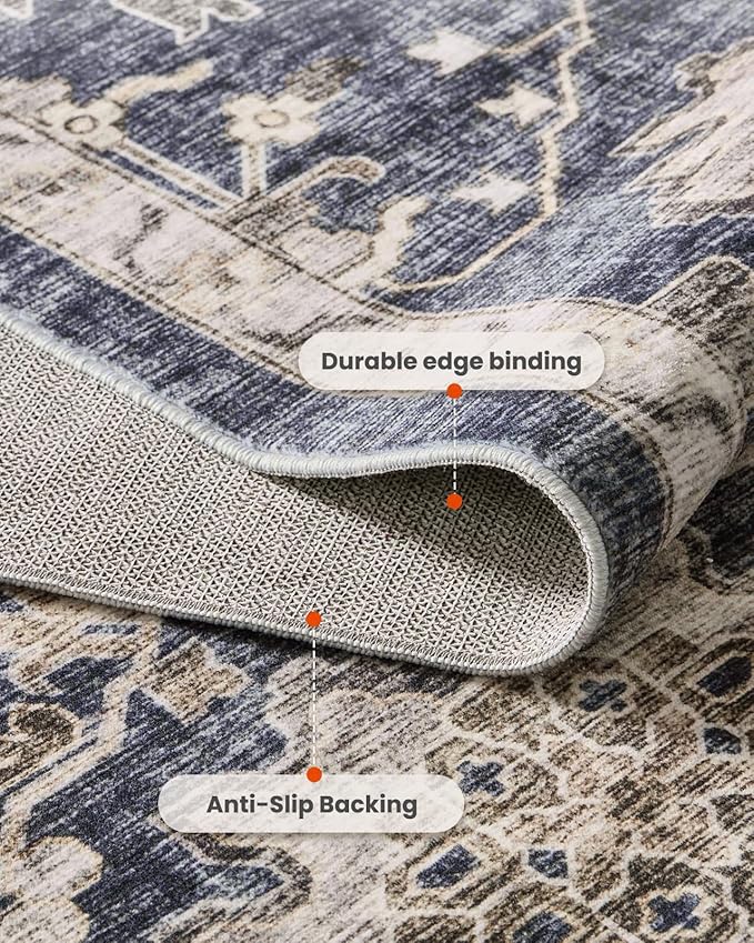 AMADA HOMEFURNISHING 2x4 Washable Area Rug, Low-Profile Entryway Rug - Image 7