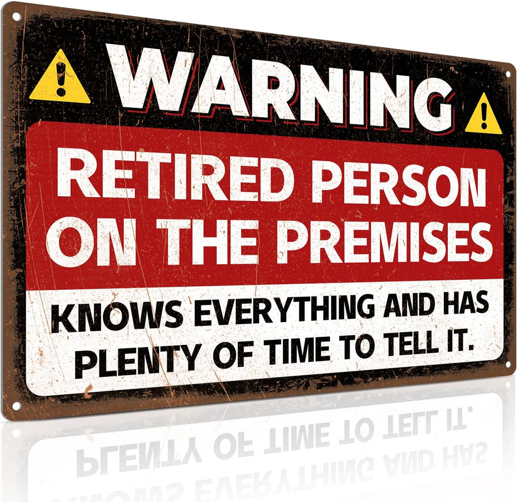 ALKB Funny Retirement Gift for Men & Women 2026, Retirement Sign 8x12"