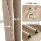 MIULEE Blackout Curtains for Bedroom 2 Panels 40 x 84 Inch Long Beige