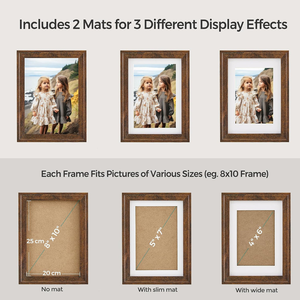 SONGMICS Gallery Wall Frame Set of 10, Hanging or Tabletop Display