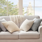 Topfinel 4 Packs Neutral Decorative Throw Pillows Covers 18x18 Inch - Image 6