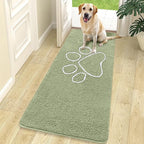 OLANLY Dog Door Mat for Muddy Paws 70x24, Paw Print Design, Absorbs Moisture by OLANLY