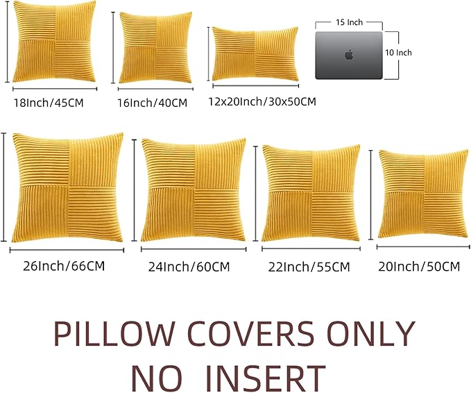 Fancy Homi 2 Packs Sunflower Yellow Spring Decorative Throw Pillow Covers 20x20 - Image 6
