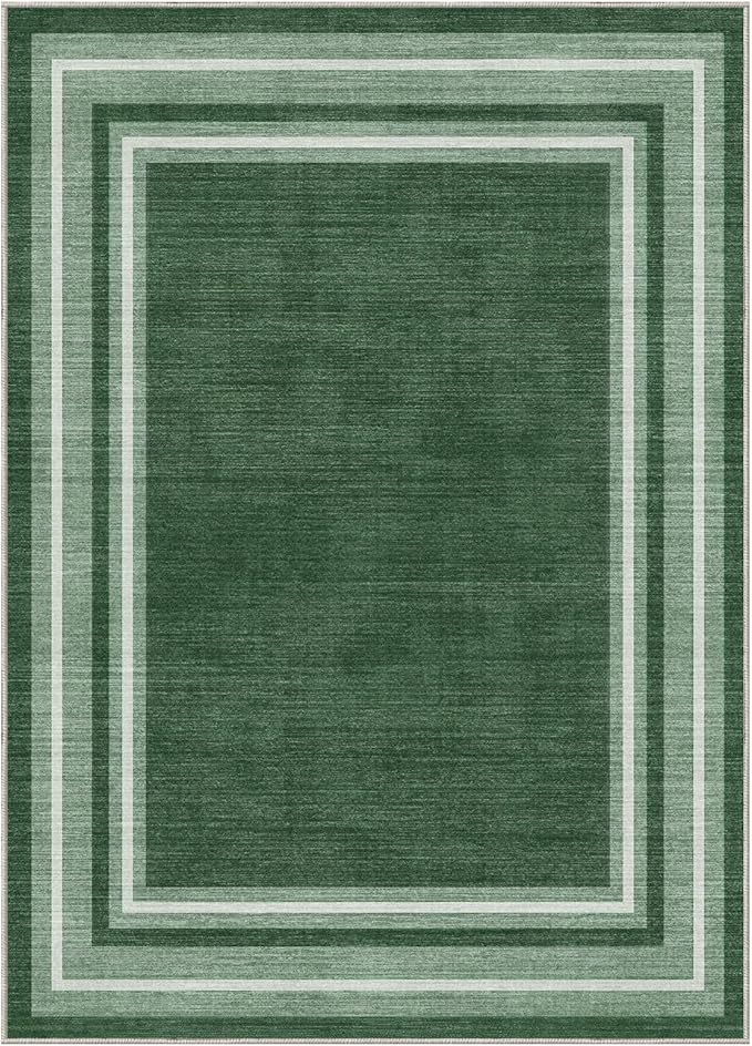 OPPODREAM Border Soft Area Rugs 5x7, Washable Green Rug - Image 9
