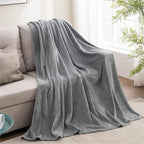 BEDELITE Fleece Blanket Grey Throw Blanket by BEDELITE