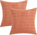 MIULEE Pack of 2 Corduroy Decorative Throw Pillow Covers 18x18 Inch Soft Boho - Image 6