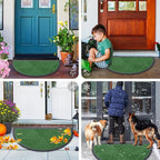 Smiry Half Circle Front Door Mat Outside Entrance, Heavy Duty Sturdy Natural - Image 7