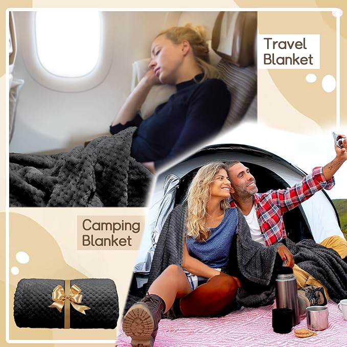 4 Pack Fleece Throw Blankets 50x60 Inches - Image 6