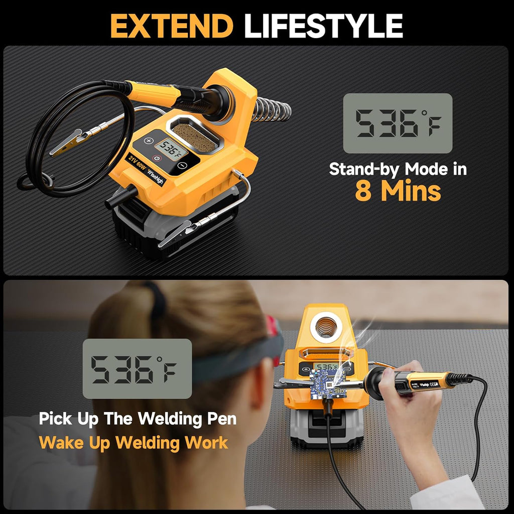 Cordless Soldering Station for Dewalt 20V Max Battery with 2 Helping Hands