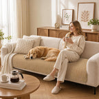 Smiry Couch Covers for Dogs, Non Slip Plush Washable Sofa Cover for Pets