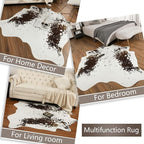AROGAN White 8×10 Feet Faux Cow Print Rug Large - Image 7