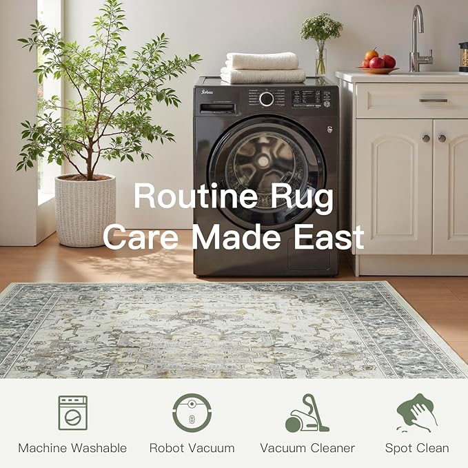 Lofus 3x5 Area Rugs for Entryway, Machine Washable Small Living Room Area Rug - Image 6