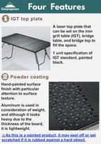 IGT Top Board Bridge Table Laser Top Board Aluminum Black CK-25F-1P