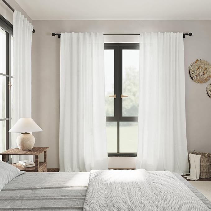 Natural Linen 102 Inch Long Curtains - Image 7