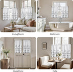 HOMEIDEAS Kitchen Curtains, Short Non-See-Through Privacy 30X36 Inch Length - Image 3