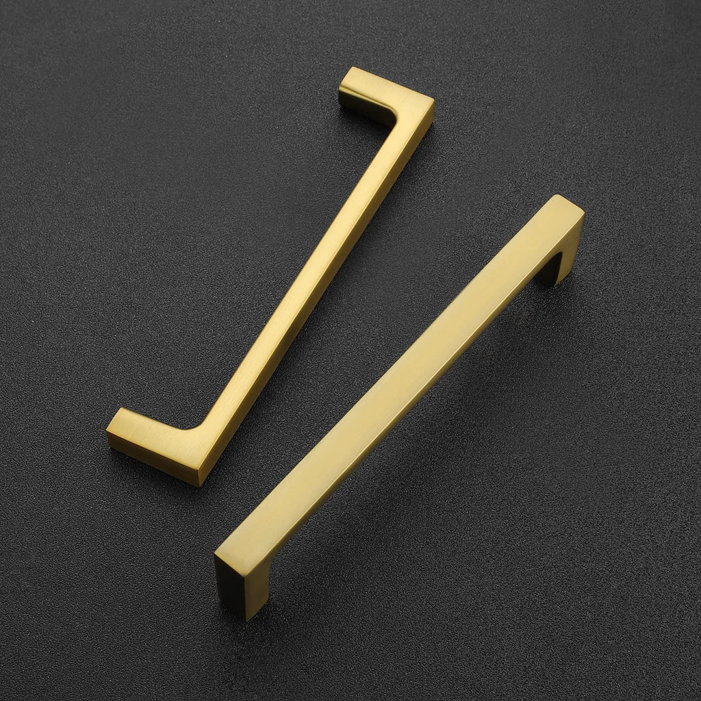 Ravinte Brushed Brass Solid Pulls Cabinet Handles 5 Inch 15 Pack