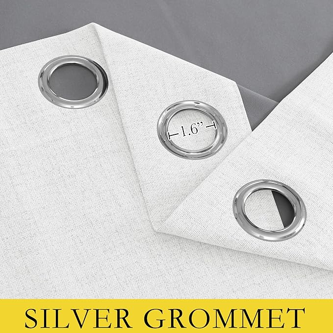 NICETOWN 100% Absolutely Blackout Linen Curtains - Image 5