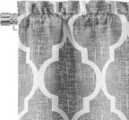 Beauoop Lattice Blackout Window Valance Curtain Panels Thermal Insulated Noise - Image 3