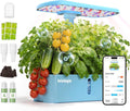 Sainlogic Hydroponics Growing System, 12-Pod Indoor Herb Garden with 24W LED Grow Light, WiFi App Control, Adjustable Height, Quiet Pump & Auto Timer for Herbs and Vegetables