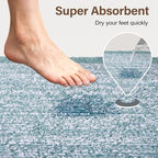 48x24 Long Bathroom Rugs Washable Non Slip, Dusty Blue Bath Mat - Image 7