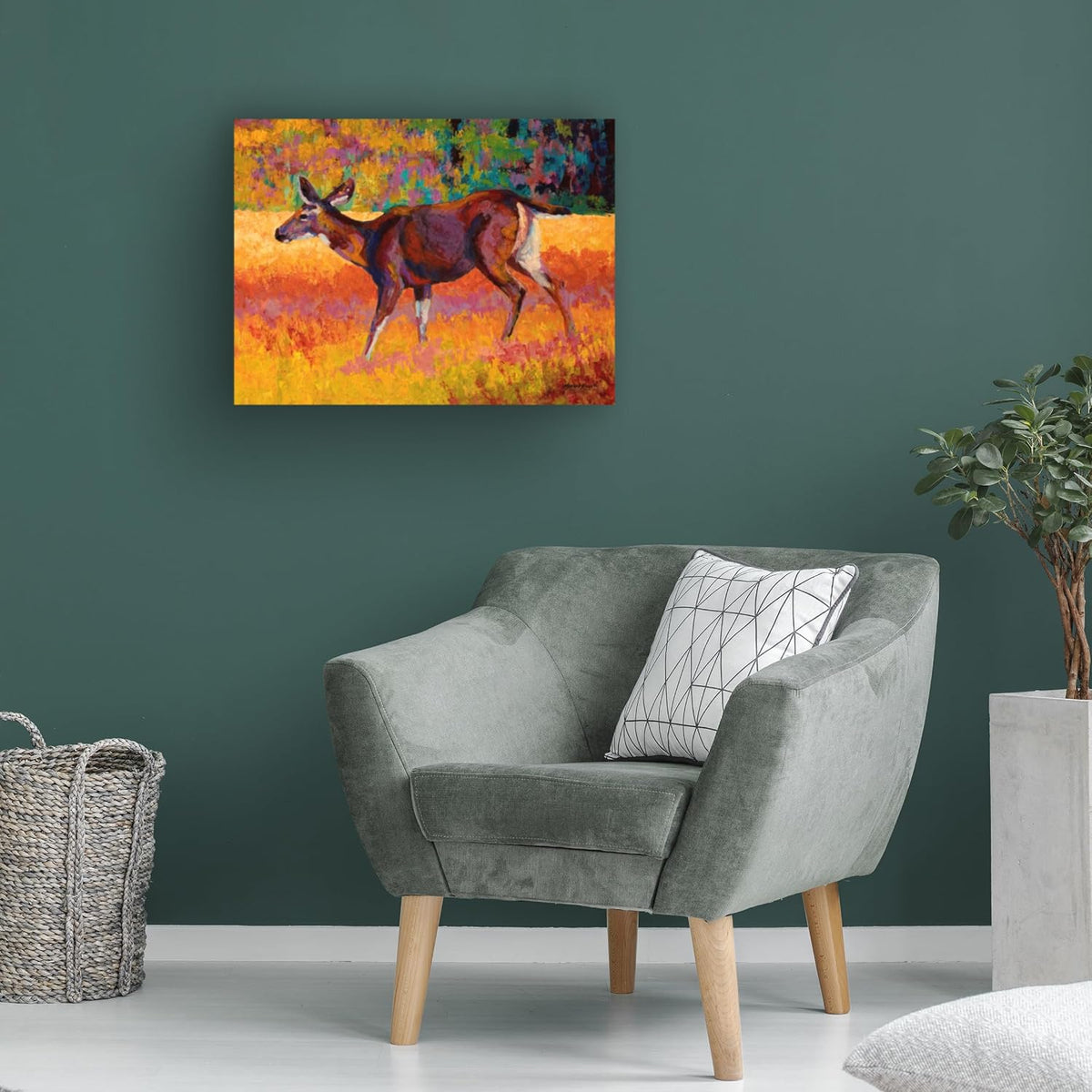 Wrapped Canvas Wall Art - Marion Rose 'Collie' Wall Art for Living Room, Bedroom, or Office Décor - 18x24
