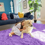 OLANLY 2x3 Machine Washable Small Bedside Rug, Soft Fluffy Shaggy Entryway - Image 3