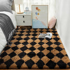 Ophanie Checkered Black & Beige Rhombus Rugs - Image 5