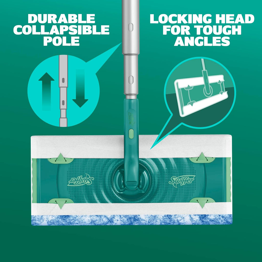 Swiffer Mop & Go Deluxe 2-in-1 Multi-Surface Kit for Floor Cleaning
