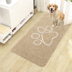 OLANLY Dog Door Mat for Muddy Paws 40x24, Paw Print Design, Absorbs Moisture by OLANLY